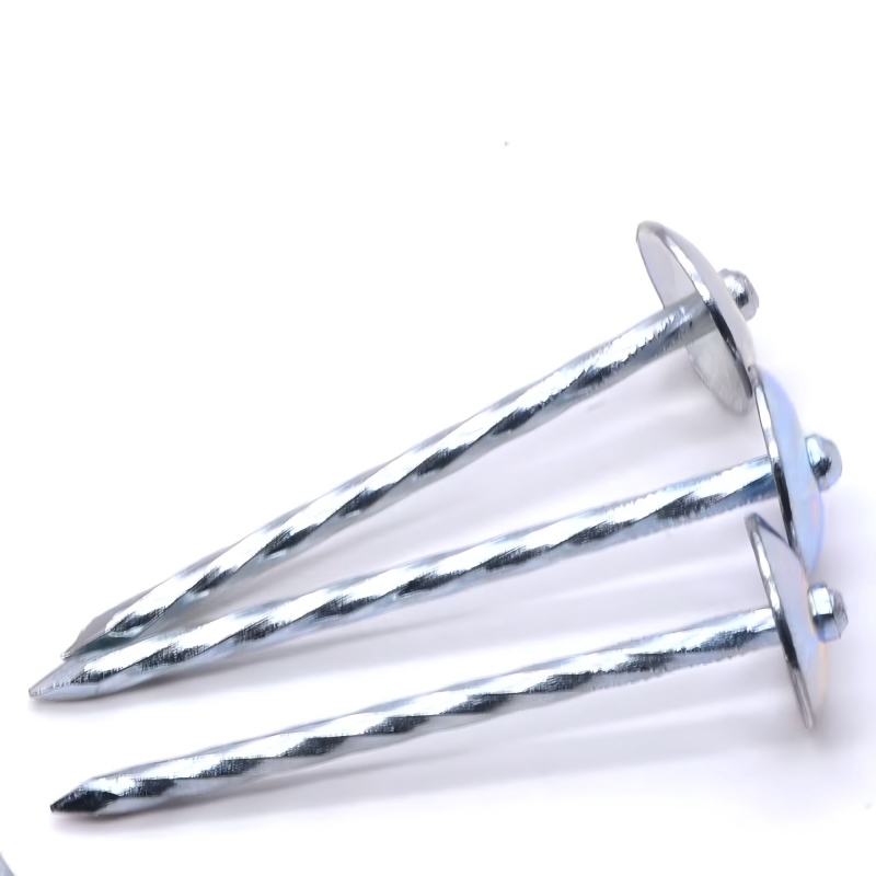 Steel Twisted Shank Galvanized Finished Assembled Head Umbrella Roofing Nail