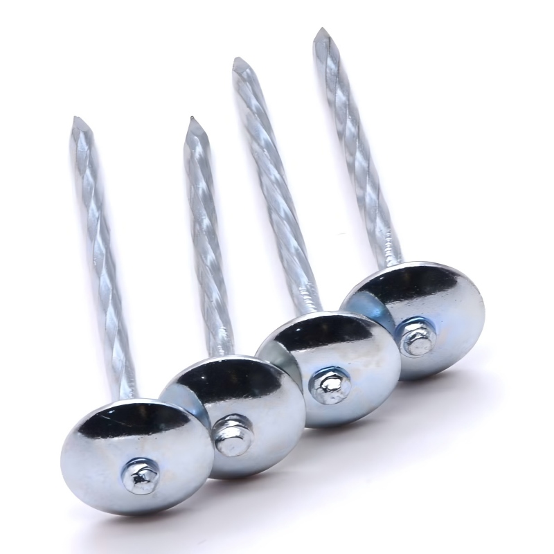 Steel Twisted Shank Galvanized Finished Assembled Head Umbrella Roofing Nail