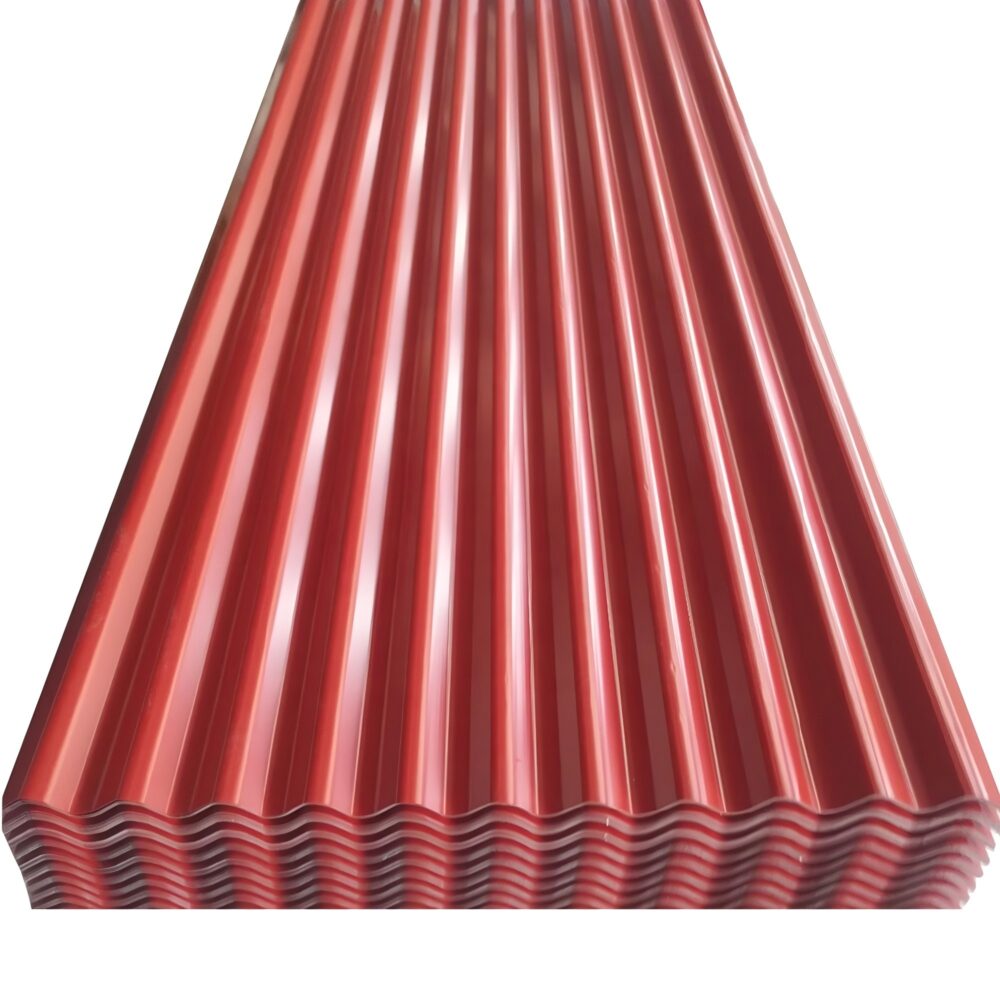 Red 9 Gutters Zinc Steel Roof Panels